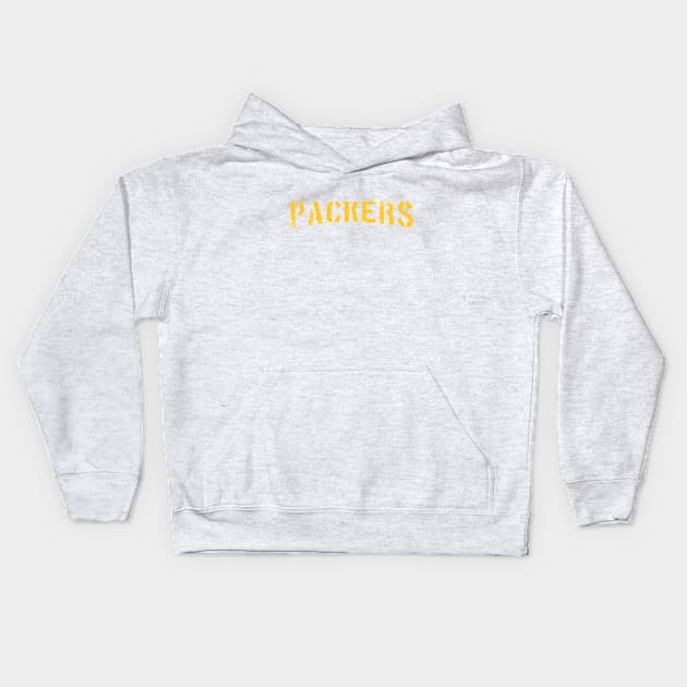 PACKERS STENCIL Kids Hoodie by GS